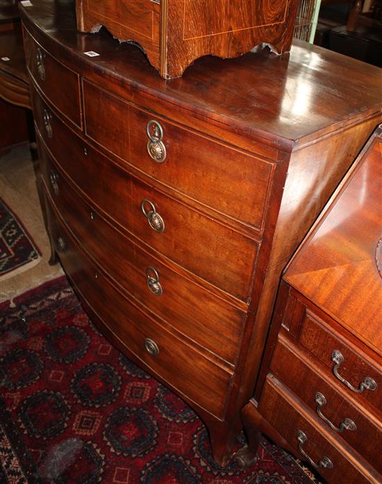 Victorian mahogany bowfront chest
